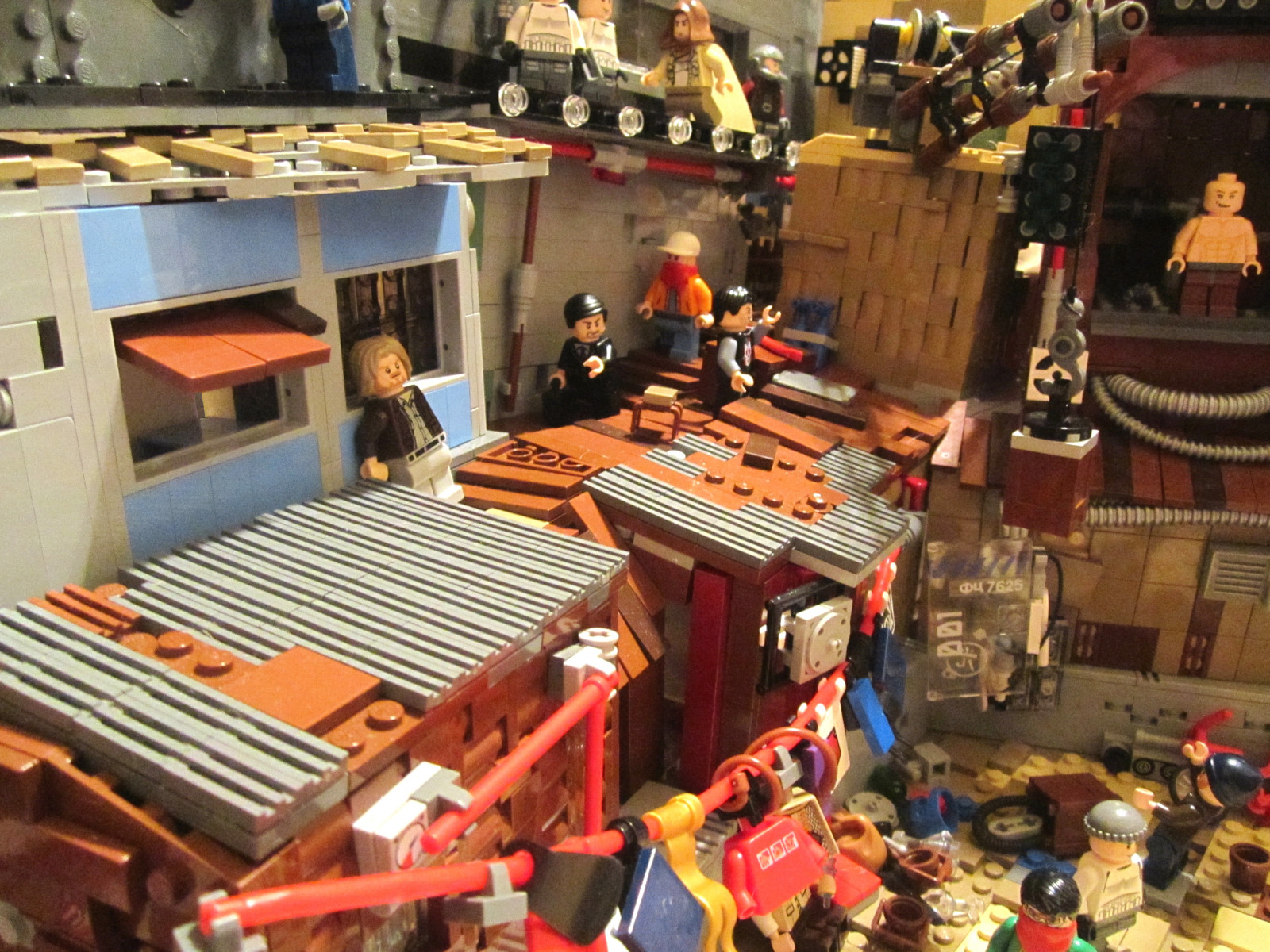 cyberpunk, LEGO, Hračka, Favela, scéna, Rio, skupina, James, očistit, Favel, Namarra