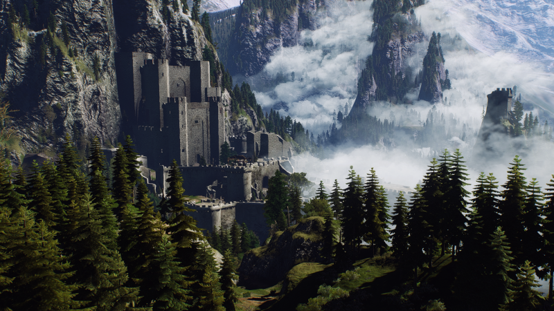 αντανάκλαση, The Witcher, τοπίο, δάσος, βουνά, φύση αντανάκλαση, The Witcher, τοπίο, δάσος, βουνά, φύση