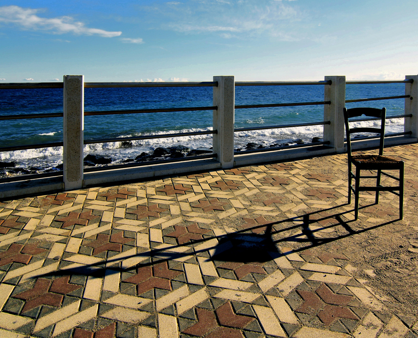 เงา, ทะเล, ท้องฟ้า, ดวงอาทิตย์, เมฆ, เก้าอี้, nuvole, ม้า, Ombra, Cielo, เพียงผู้เดียว, sedia, 2011, albenga