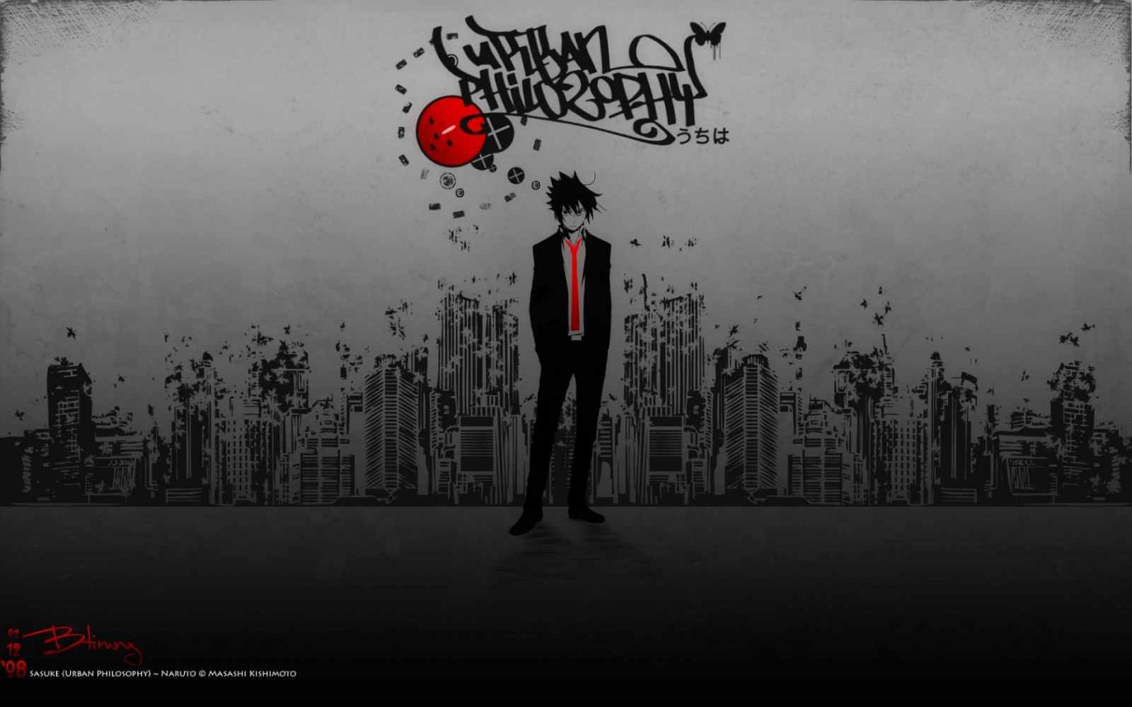 Černá, ilustrace, černobílý, Naruto Shippuuden, Uchiha Sasuke, plakát, UMĚNÍ, tma, Snímek obrazovky, počítač tapeta, Černý a bílý, monochromatické fotografování, font, kryt alba