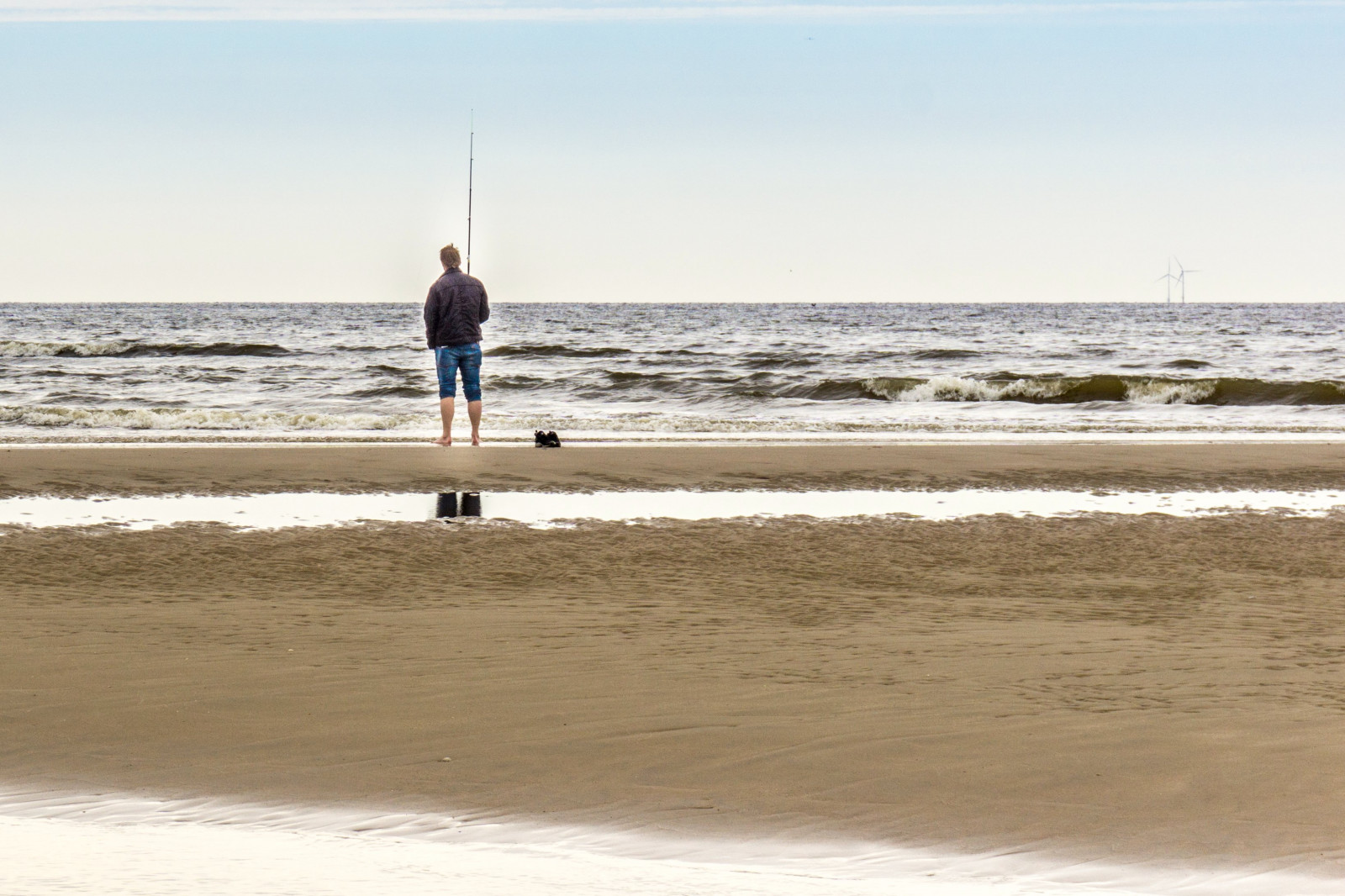 Wallpaper sea, shore, sand, sky, beach, calm, coast, horizon