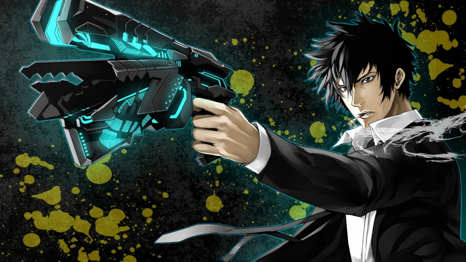 anime, anime kluci, komiks, psycho-Pass, oblečení, Shinya Kogami, kostým, hry, Snímek obrazovky, 1920x1080 px, počítač tapeta