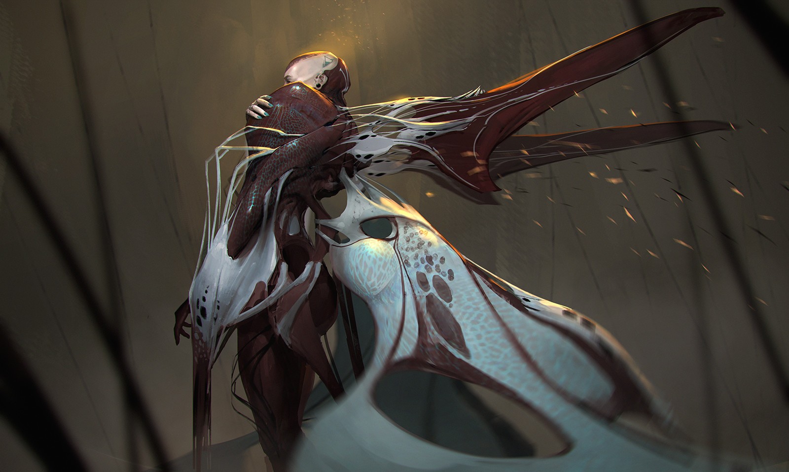 arte digitale, anime, opera d'arte, concept art, mitologia, Milan Nikolic, ala, immagine dello schermo, personaggio fittizio