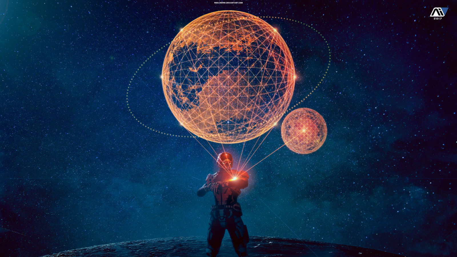 Hromadný efekt, noc, planeta, prostor, Země, Mass Effect Andromeda, atmosféra, vesmír, astronomie, divadlo, Snímek obrazovky, Atmosféra Země, vesmír, astronomický objekt