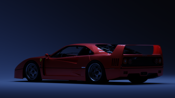 Ferrari,Ferrari F40,supercars,CGI