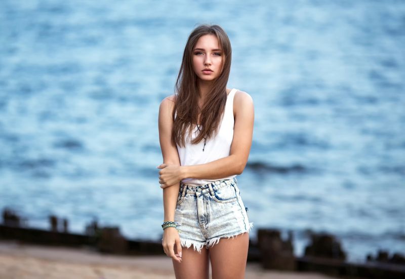 ženy, model, dlouhé vlasy, fotografování, šaty, šortky ženy, model, dlouhé vlasy, fotografování, šaty, šortky