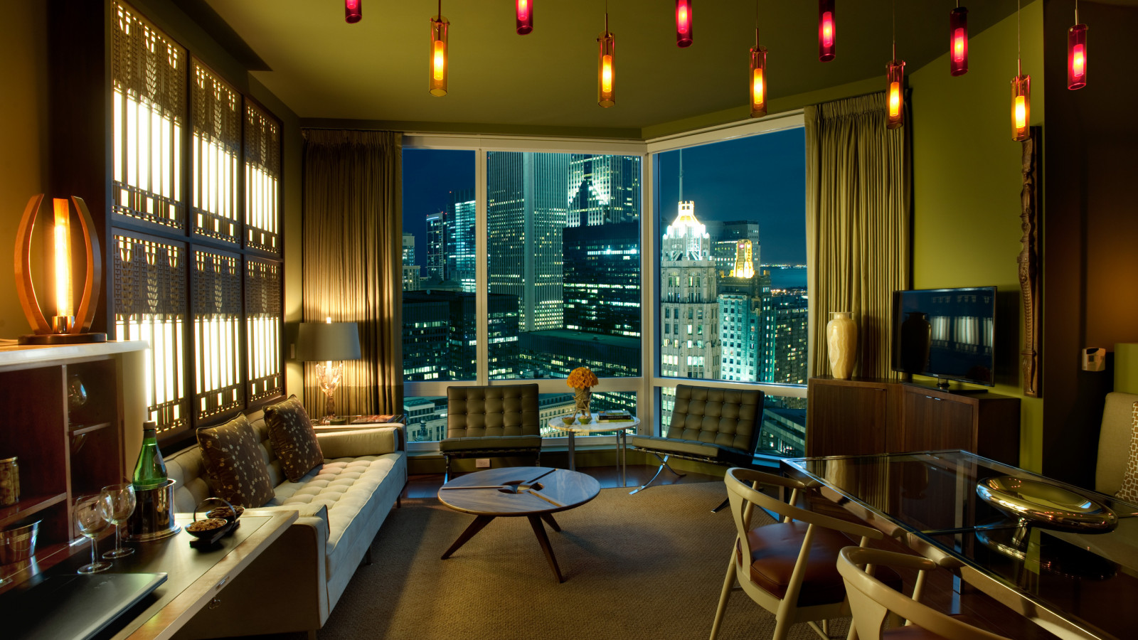 Wallpaper : room, interior, window, cityscape, city 2560x1440 - Artarek ...