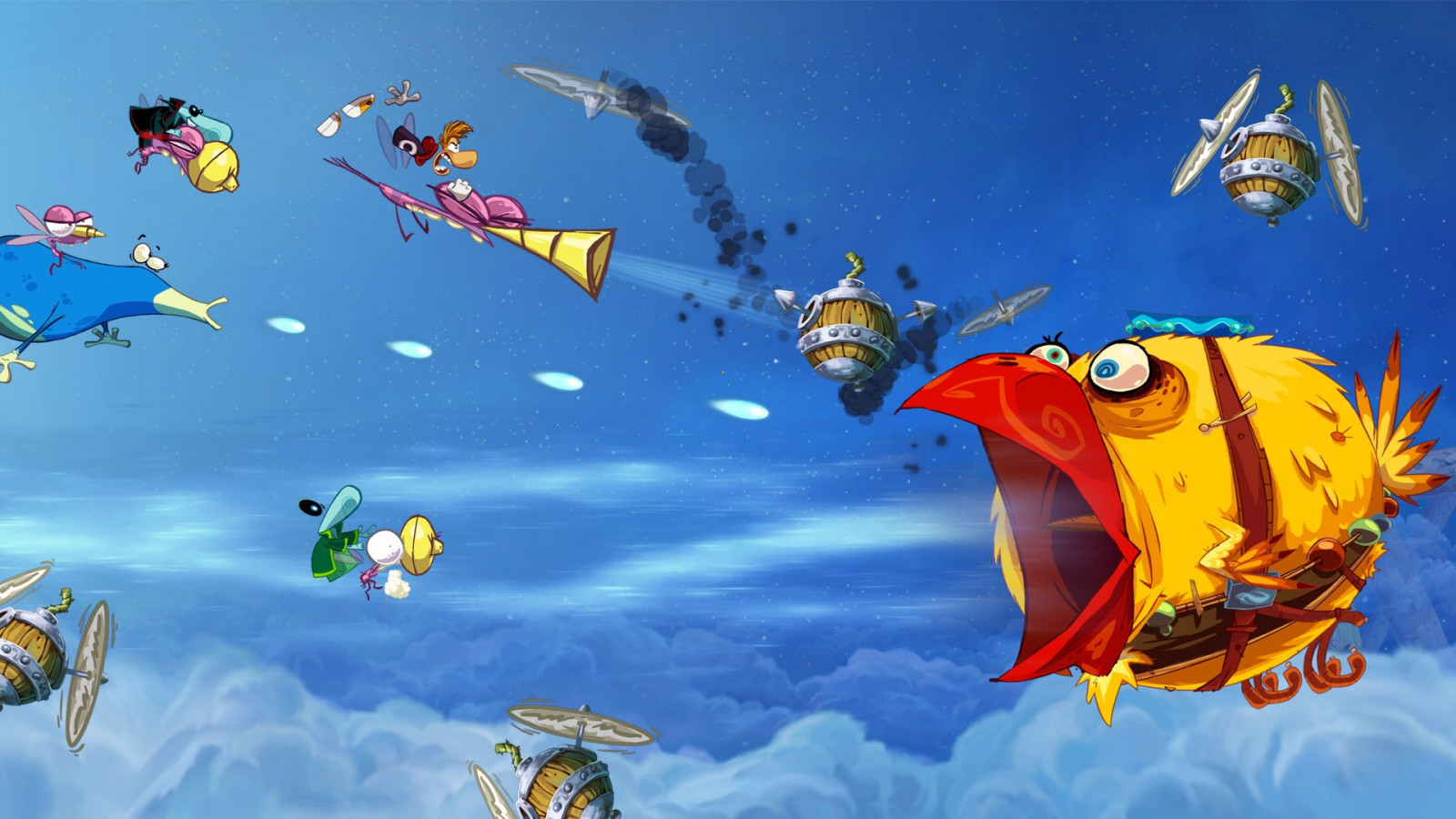 1920x1080 pikseli, Sztuka cyfrowa, noc, Rayman, Rayman Origins, Ubisoft, Gry wideo