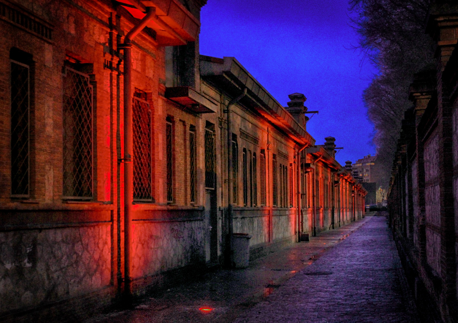 Wallpaper night, red, lights, scary, street, dark, darkness, creepy