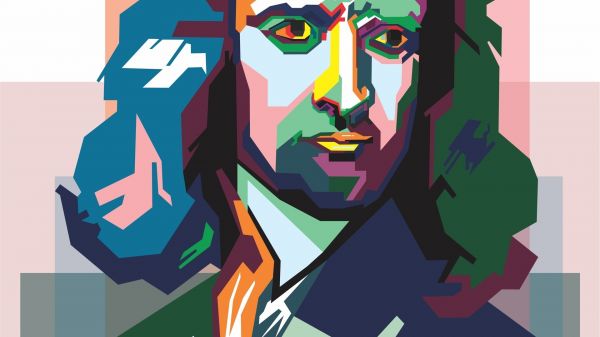 illustration, men, face, colorful, digital art, portrait