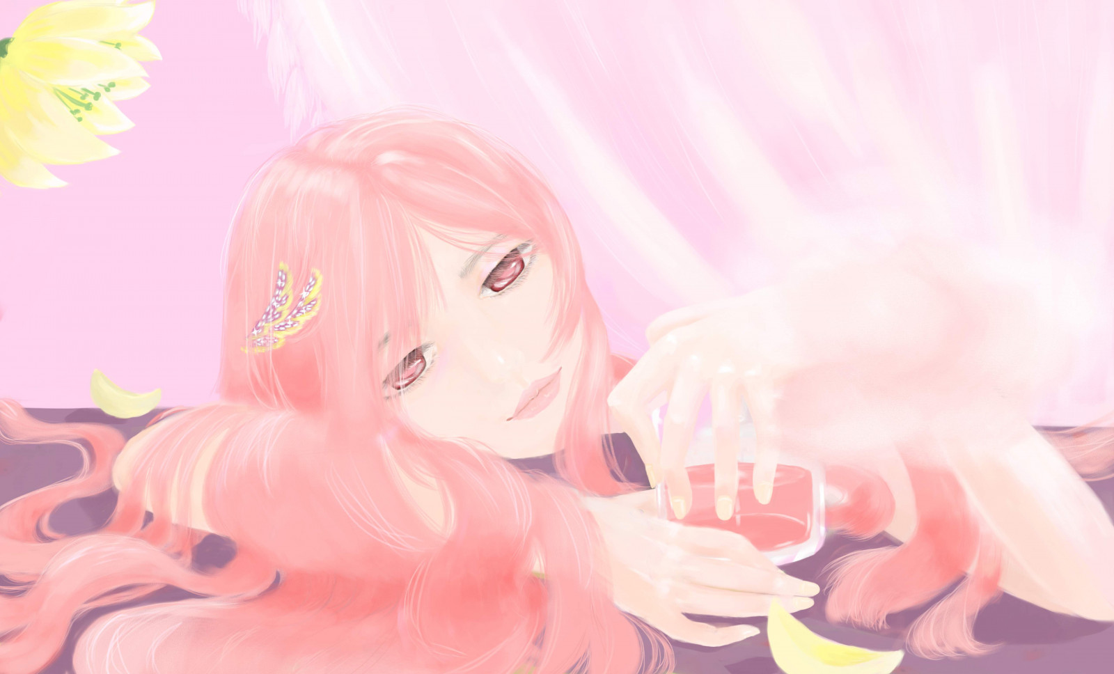 Wallpaper : anime girls, Perfume, petal, sky freedom 5120x3100