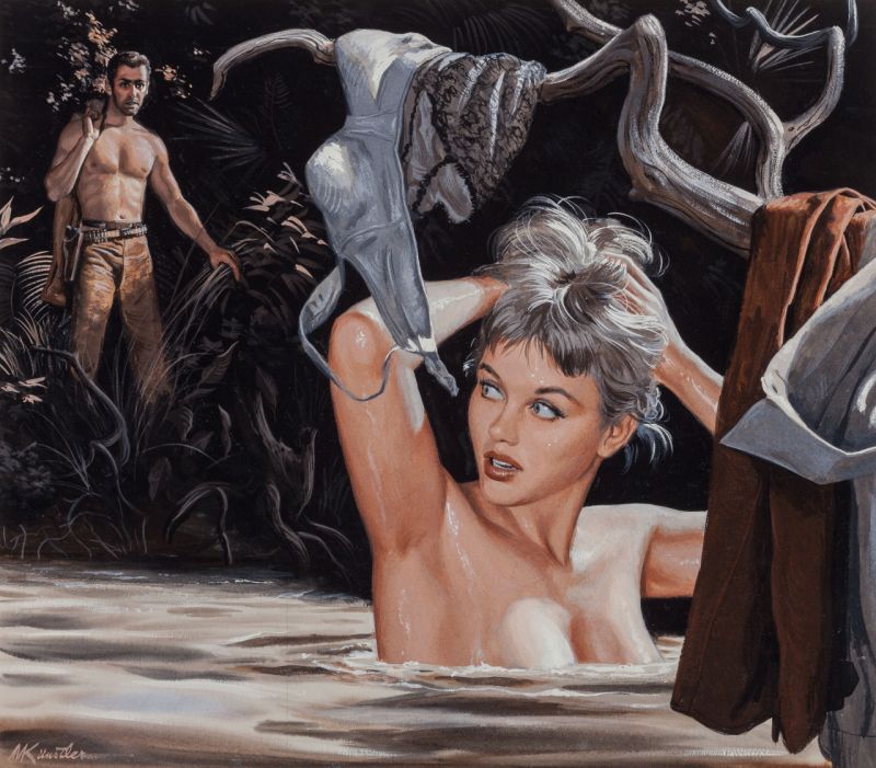 женщины,Mort K nstler,воды,лес,Джентльмон,листья