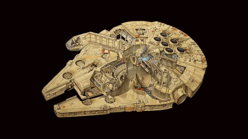 Krieg der Sterne,Kunstwerk,Illustration,Millennium Falcon,KUNST