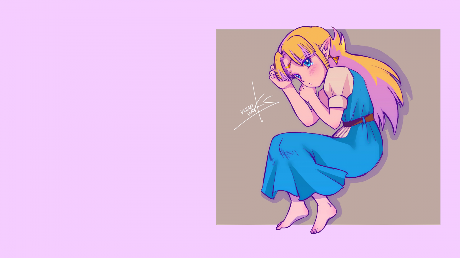 Wallpaper Video Games Video Game Girls Nintendo Belt Blue Dress wallpaper-video-games-video-game-girls-nintendo-belt-blue-dress
