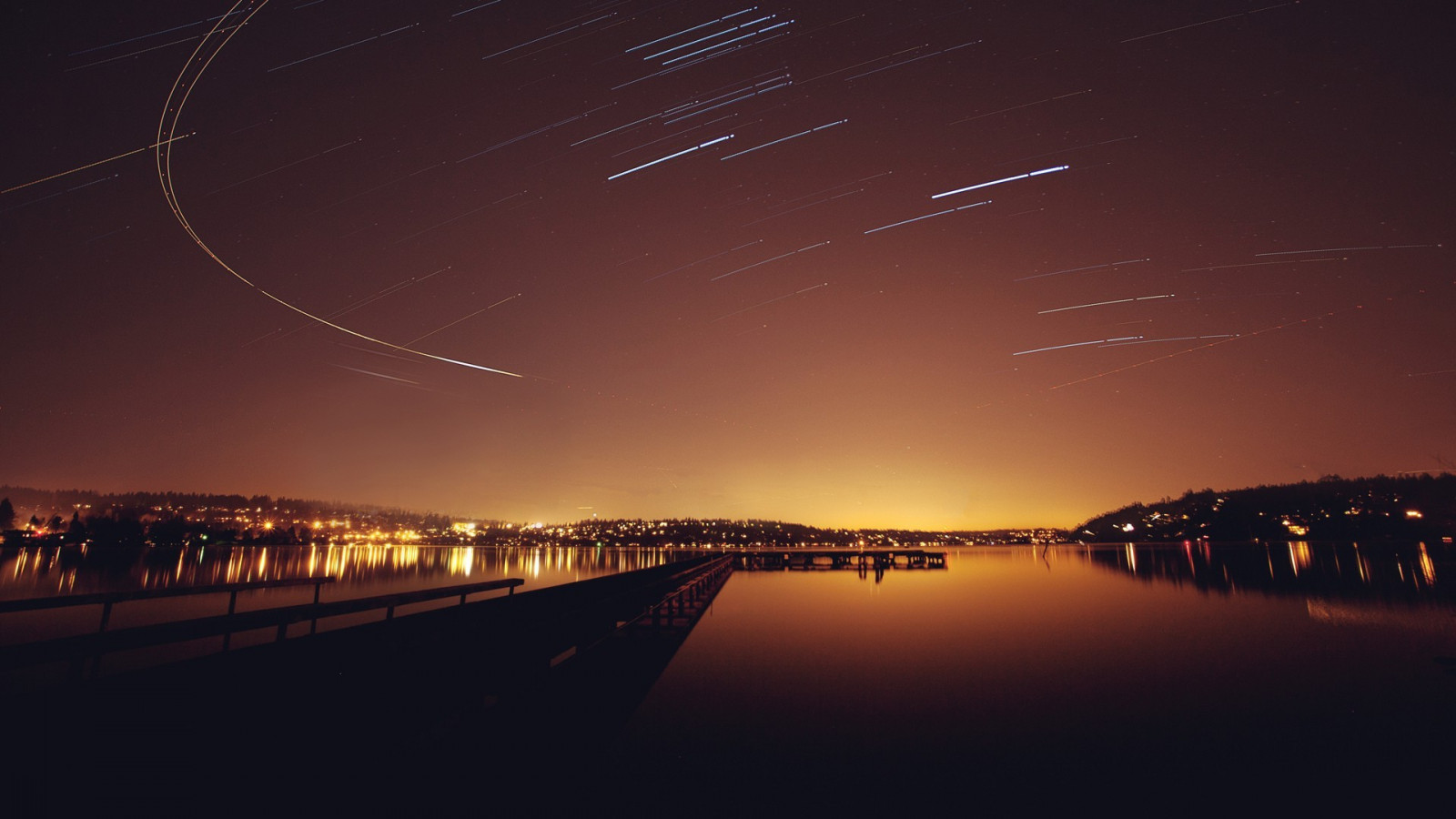 západ slunce, noc, jezero, odraz, nebe, hvězdy, svítání, večer, ráno, horizont, atmosféra, soumrak, světlo, svítání, tma, 1920x1080 px, Atmosféra Země, astronomický objekt