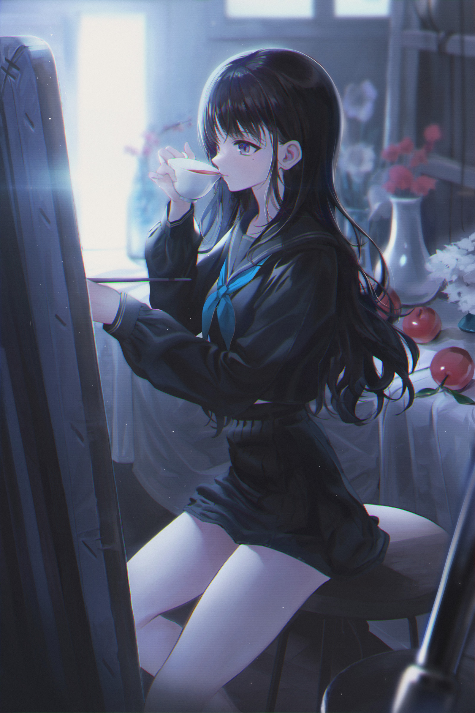Anime, Anime girls, Orijinal karakterler, Resim, dijital sanat, Fan sanat