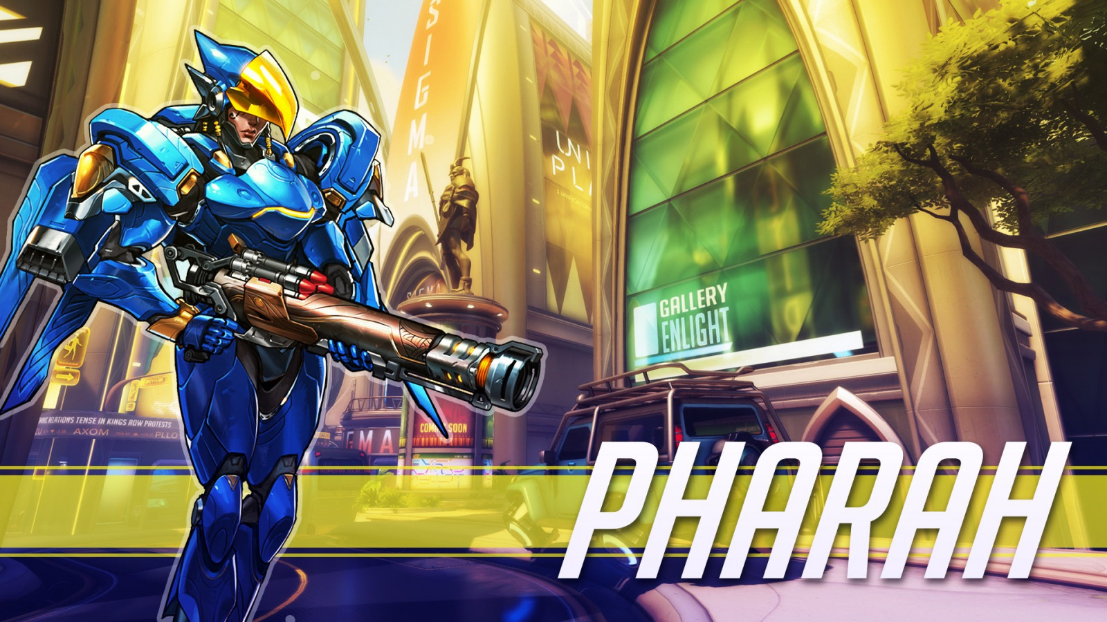 videohry, anime, Overwatch, Blizzard Entertainment, stroj, komiks, Fareeha Amari, livewirehd Author, Snímek obrazovky, 1920x1080 px, Pharah