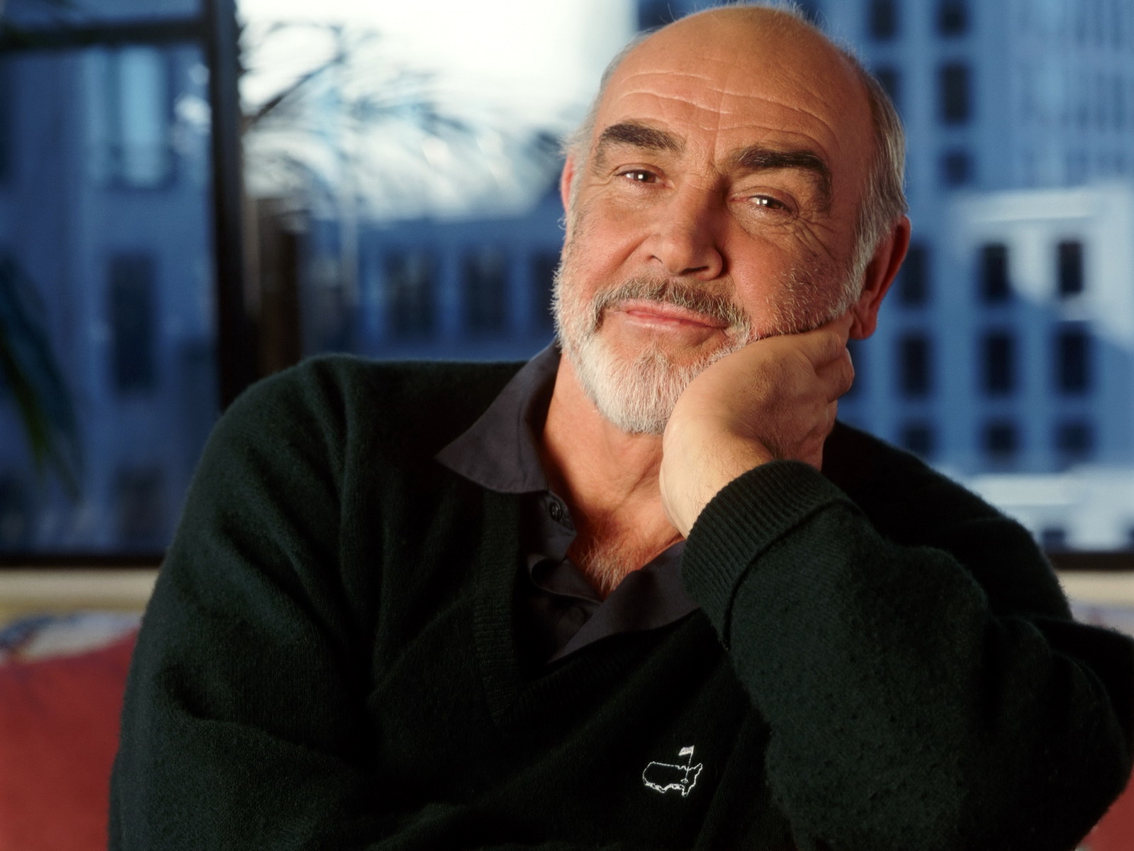 Sean Connery, herec, osobnost, šedé vlasy, vousy, knír, kavárna, Hollywood