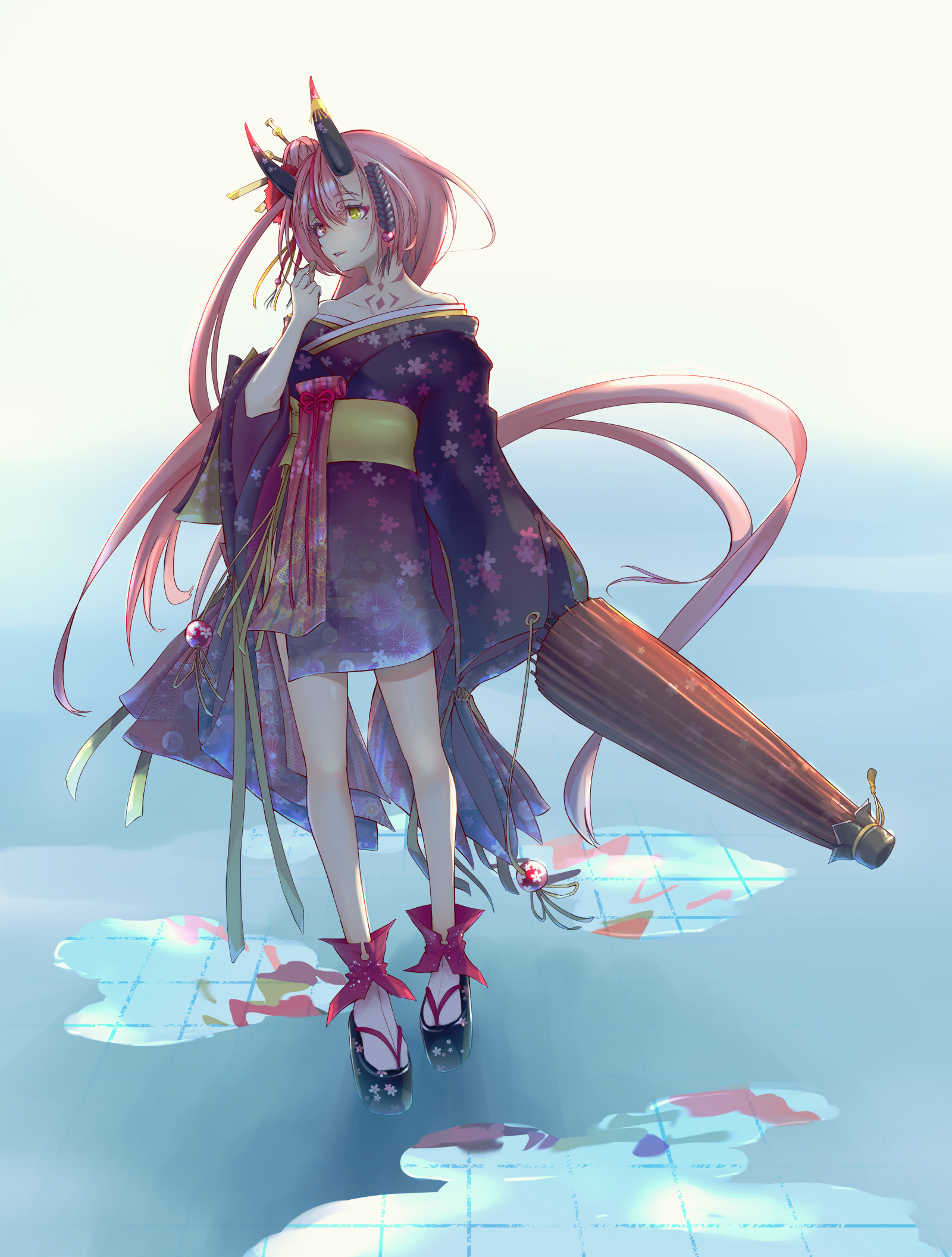 กิโมโน, ร่ม, หญิงปีศาจ