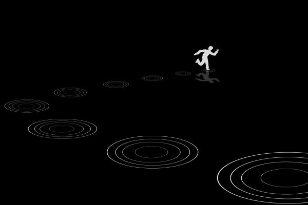 waves,black,white,jumping,monochrome