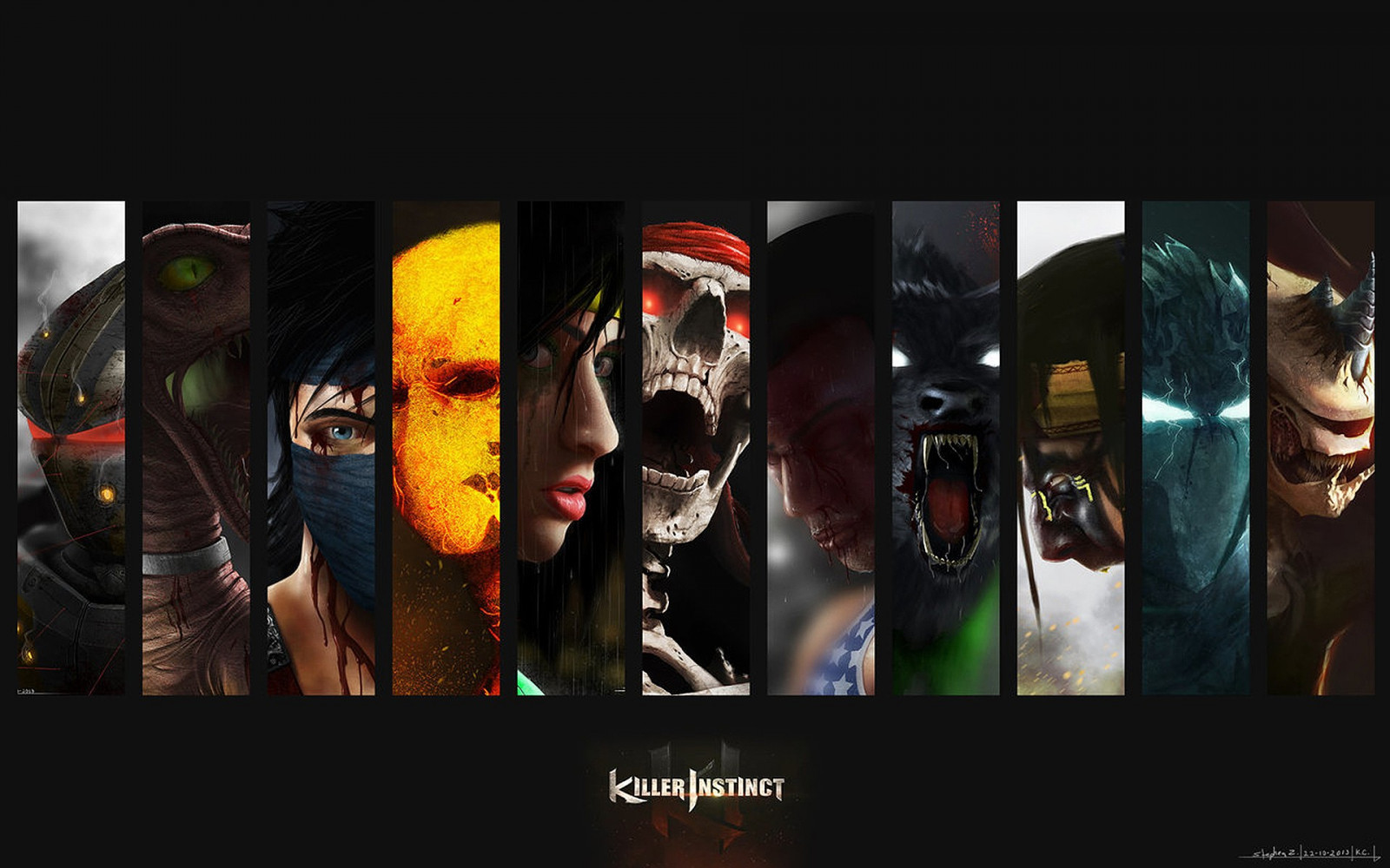 Wallpaper video games, brand, SNES, Killer Instinct, advertising