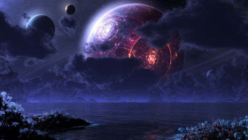 night, galaxy, planet, space, Earth, space art night, galaxy, planet, space, Earth, space art