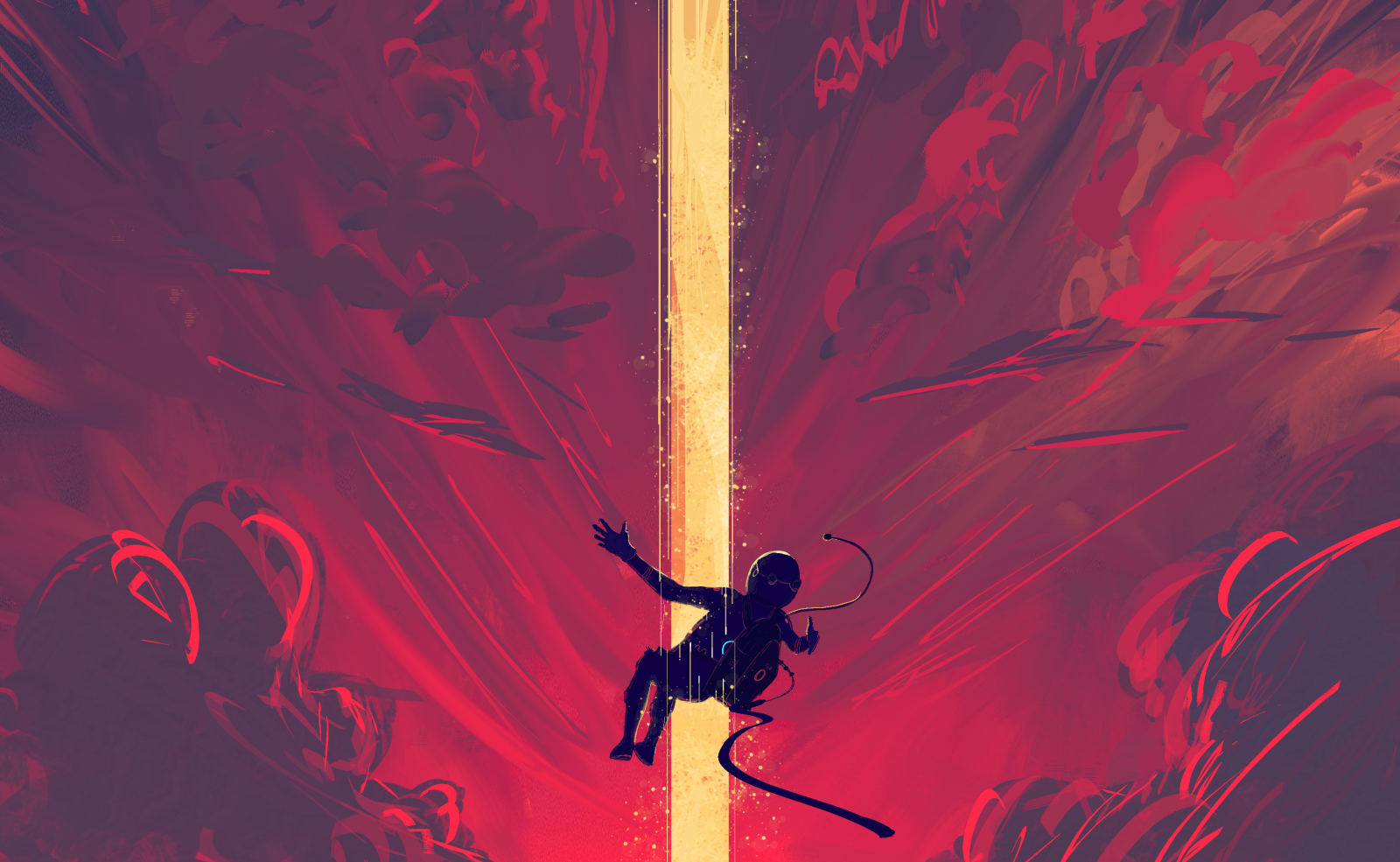 Nafay, digitální, ilustrace, digitální umění, umělecká díla, abstraktní, Příroda, mraky, astronaut