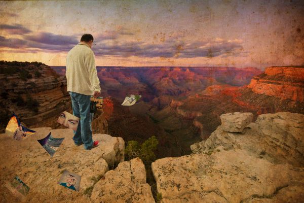 selfportrait,abstract,man,sunset,cliff,male