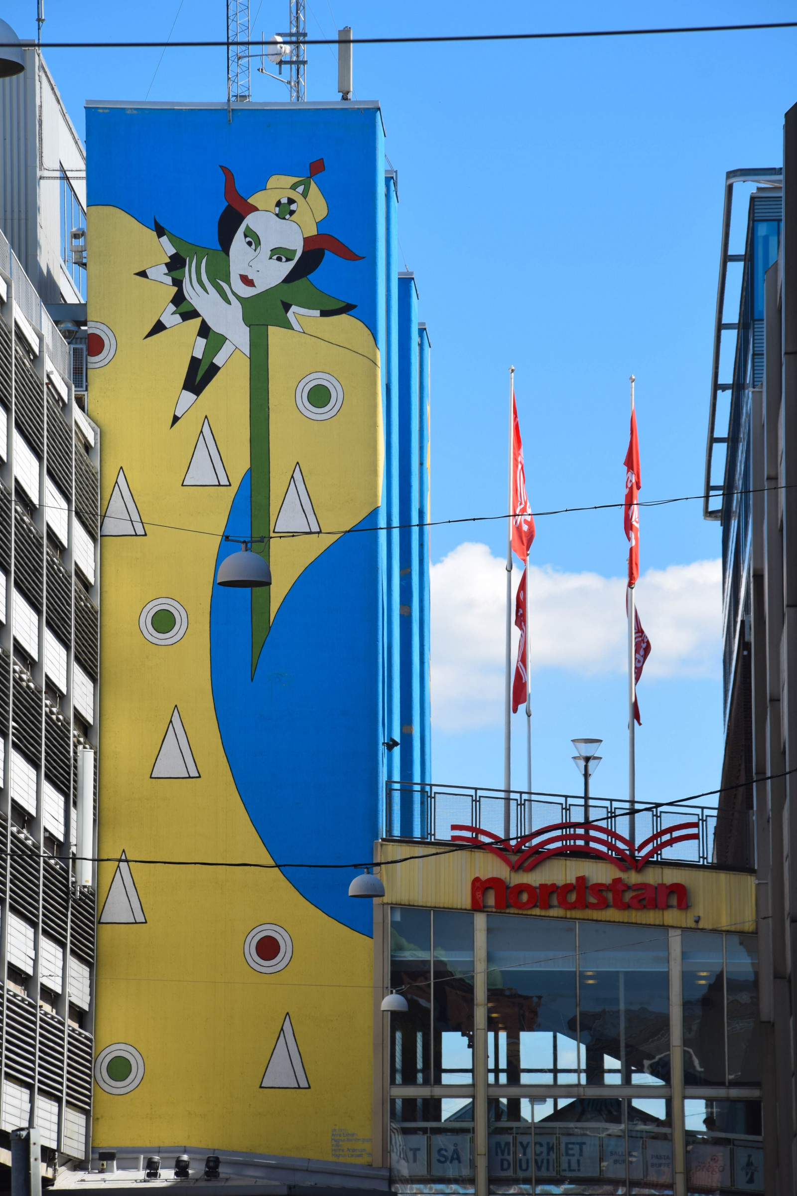 città, strada, cielo, parete, blu, graffiti, Svezia, murale, ARTE, arte di strada, Gothenburg, g teborg, graffiti, pubblicità, facciata, area urbana