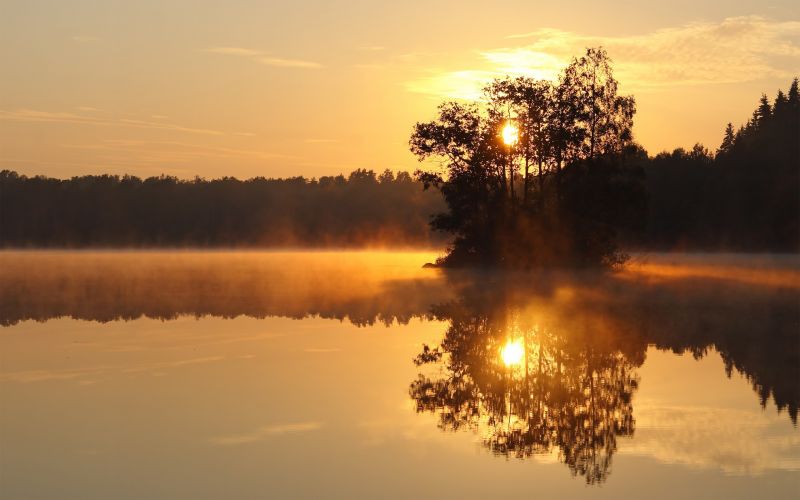 slunečnímu záření, krajina, západ slunce, jezero, Příroda, stromy slunečnímu záření, krajina, západ slunce, jezero, Příroda, stromy