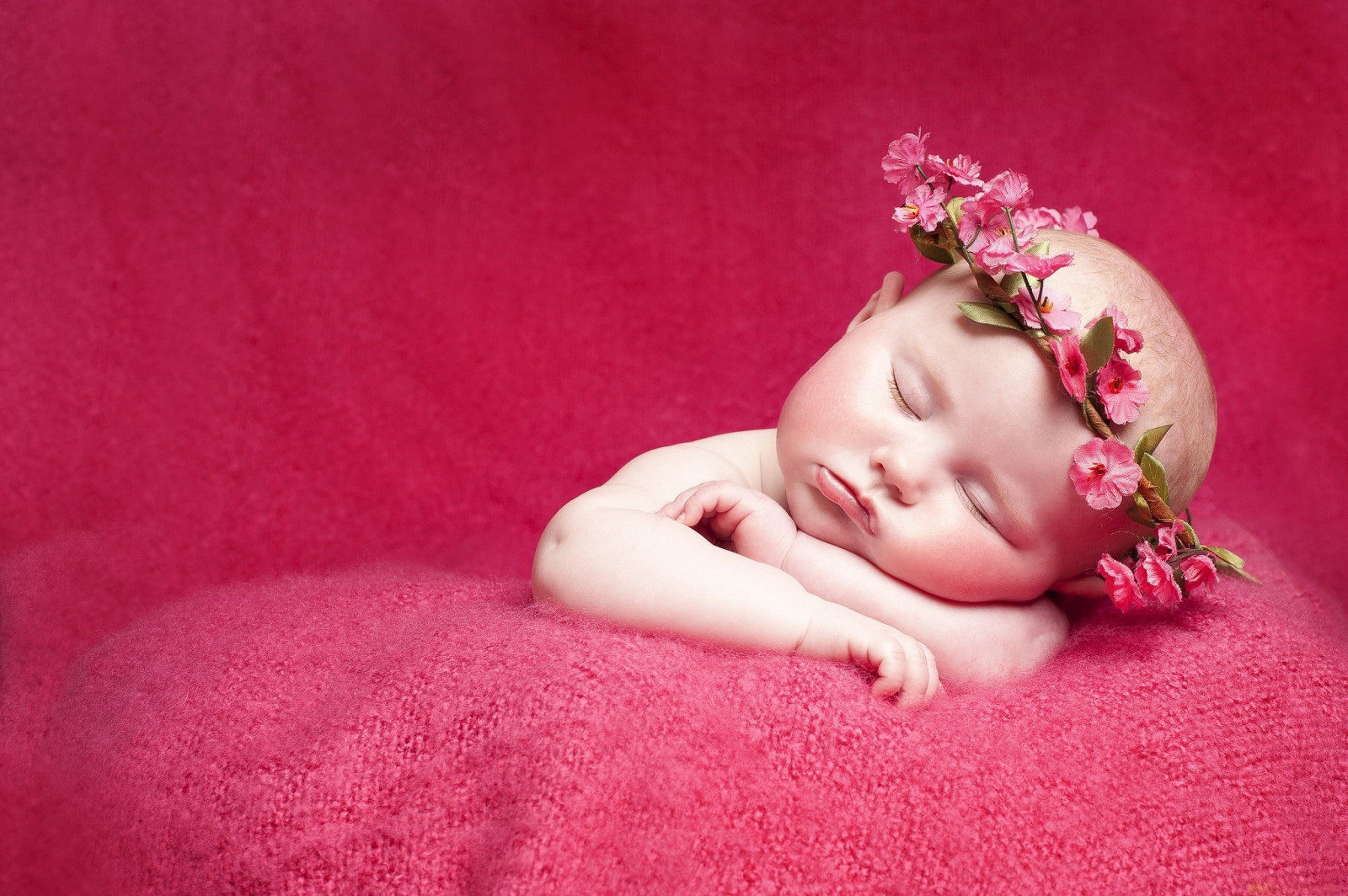 Wallpaper nature, red, sleeping, dress, baby, pink, happy, Person