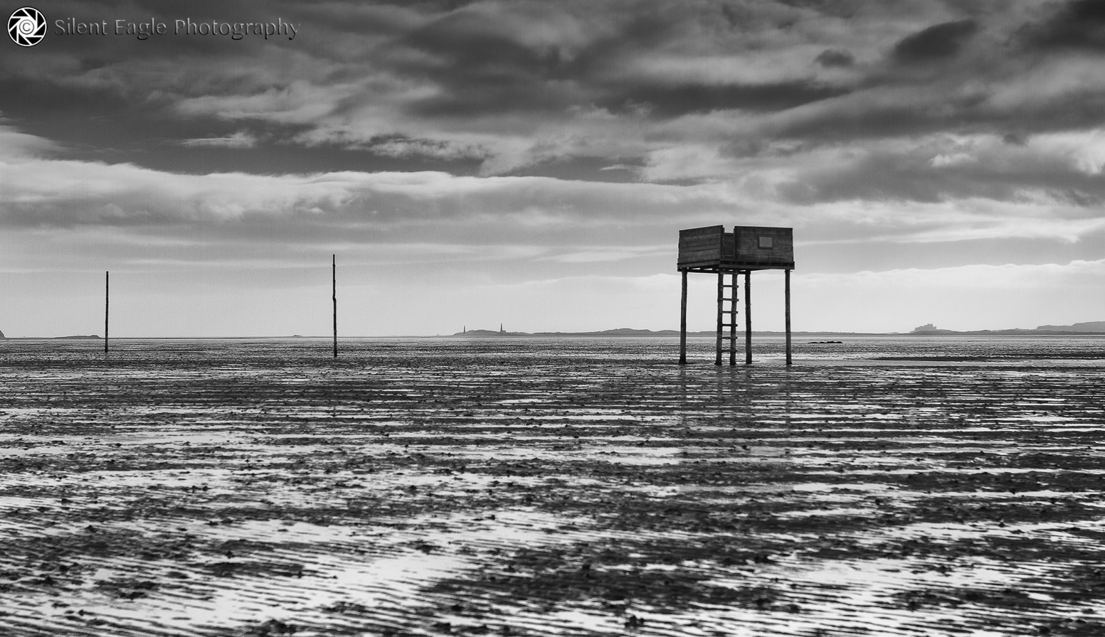 paesaggio, monocromo, mare, acqua, puntellare, cielo, fotografia, nuvole, calma, Canone, orizzonte, atmosfera, isola, aquila, Nord, silenzioso, Northumberland, nube, albero, ombre, bw, est, oceano, boschi, energia, santo, strada rialzata, diritto d'autore, nord-est, settembre, silenteaglephotography, silenteagle09, bianco e nero, fotografia in bianco e nero, fenomeno meteorologico, ISO100, mudflat, Beal, Bamburgcastle, Rifugiassolibriassicordicordine, Rifugio