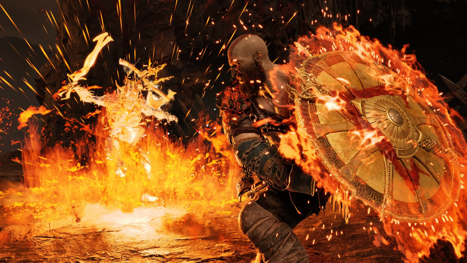 God of War 2018, Kratos, Atreus, balder, Santa Monica Studio, video games, screen shot, PlayStation 4