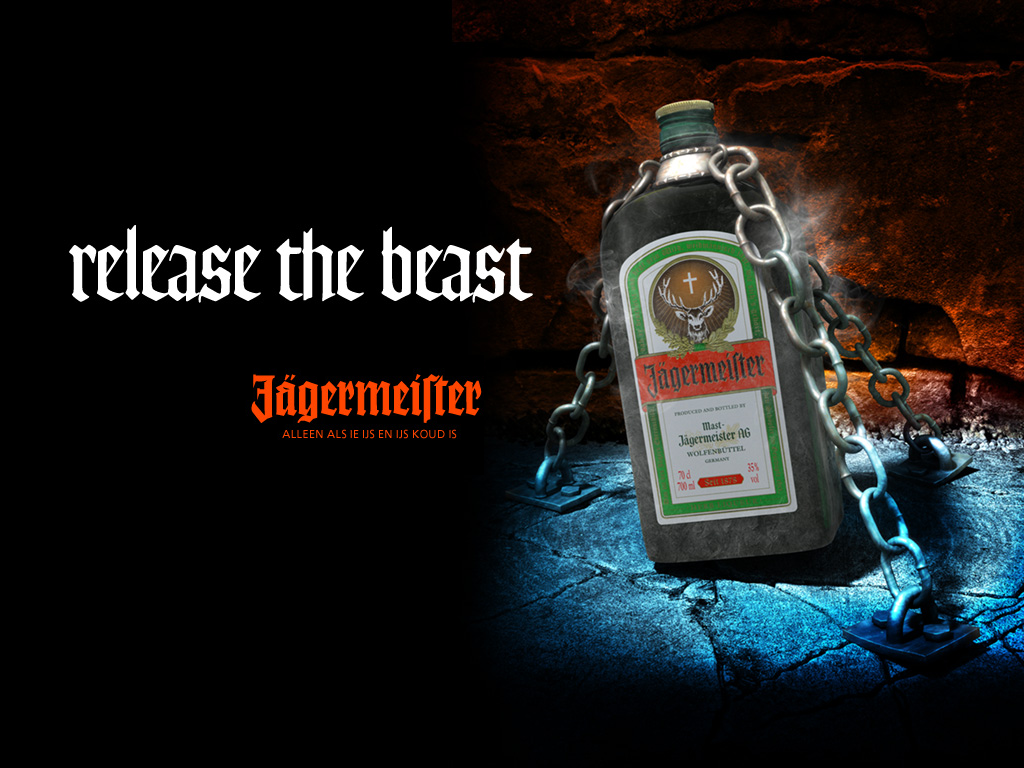 Jagermeister, lahve, Řetězy, alkohol