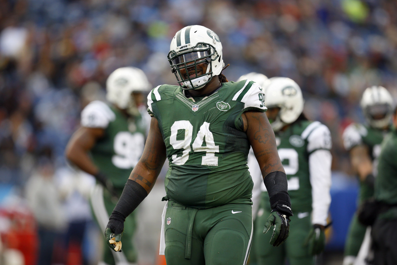 sportovní, fotbal, NFL, Americký fotbal, hráč, fotbalista, vypořádat se, Fotbalové vybavení a potřeby, rošt fotbal, přistání, kanadský fotbal, damon harrison, New York Jets