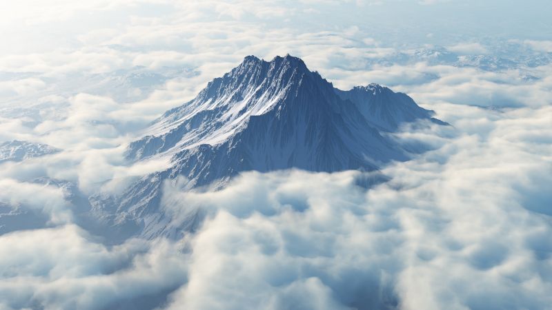 sky, snow, clouds, sunlight, winter, blue sky, snow, clouds, sunlight, winter, blue