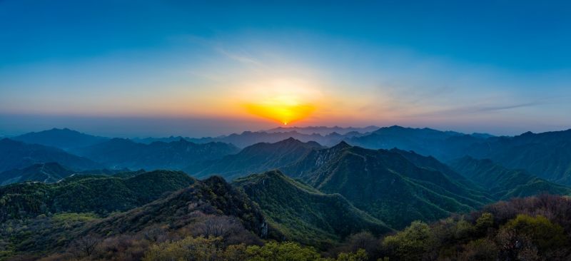 trees, landscape, sunset, hill, nature, sky trees, landscape, sunset, hill, nature, sky