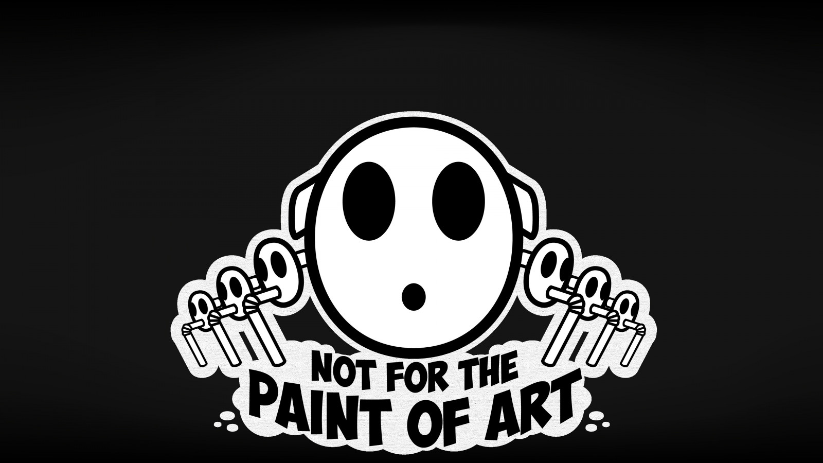 ilustrace, videohry, černobílý, text, logo, kreslená pohádka, jednoduchý, textura, lebka, Nintendo, značka, Paper Mario, Černý a bílý, monochromatické fotografování, font, kost