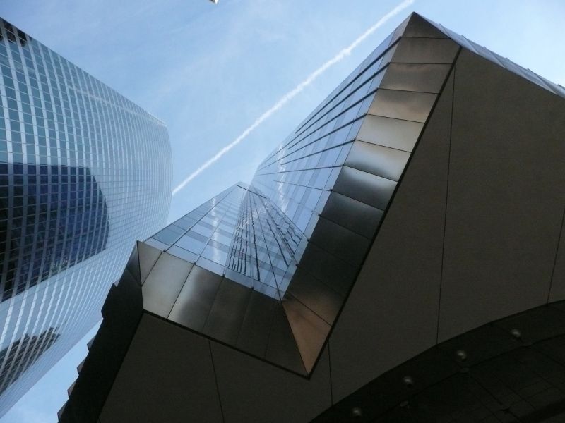 архитектура,син,Чикаго,абстрактен,размисъл,линии