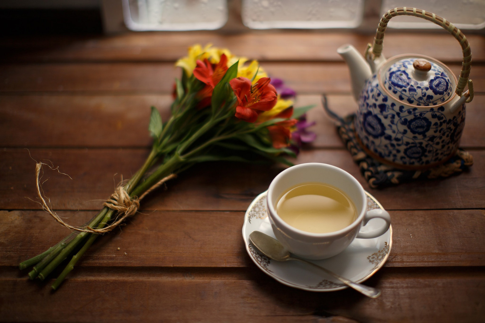 Wallpaper flowers, drink, tea, cup, flower, plant, floristry