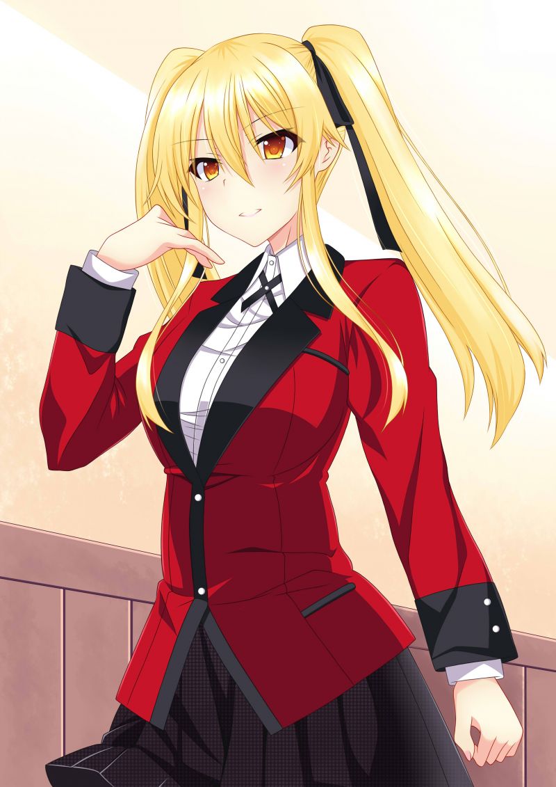 anime, anime dívky, Kakegurui, Saotome Meari, twintails, blondýnka anime, anime dívky, Kakegurui, Saotome Meari, twintails, blondýnka