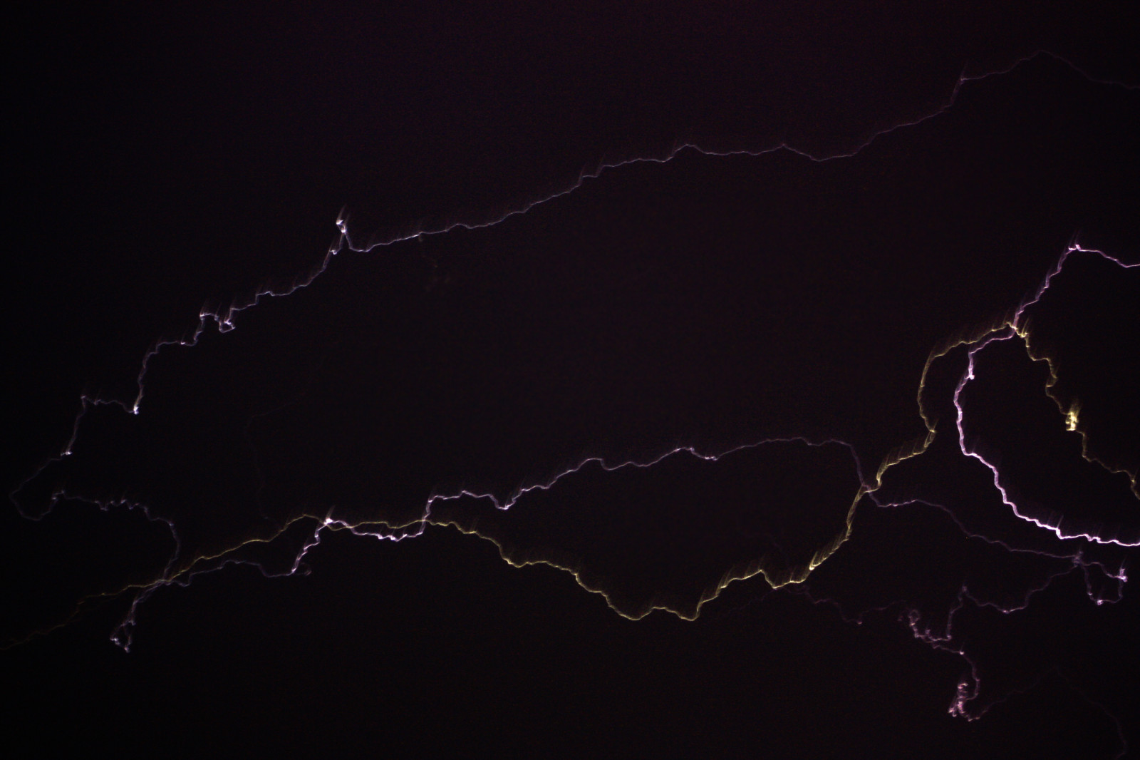 Wallpaper night, heart, sky, branch, lightning, time, atmosphere