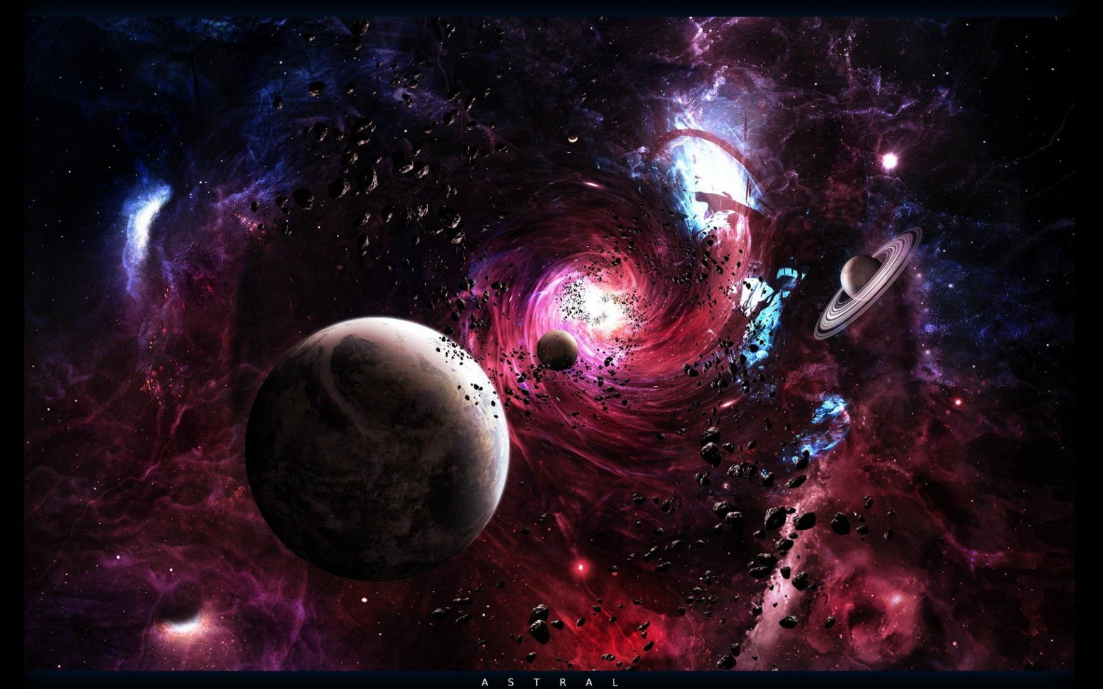 ábra, digitális művészet, galaktika, bolygó, hely, space art, világegyetem, fekete lyukak, éjfél, sötétség, screenshot, háttérképként, különleges hatások, világűr, égitest