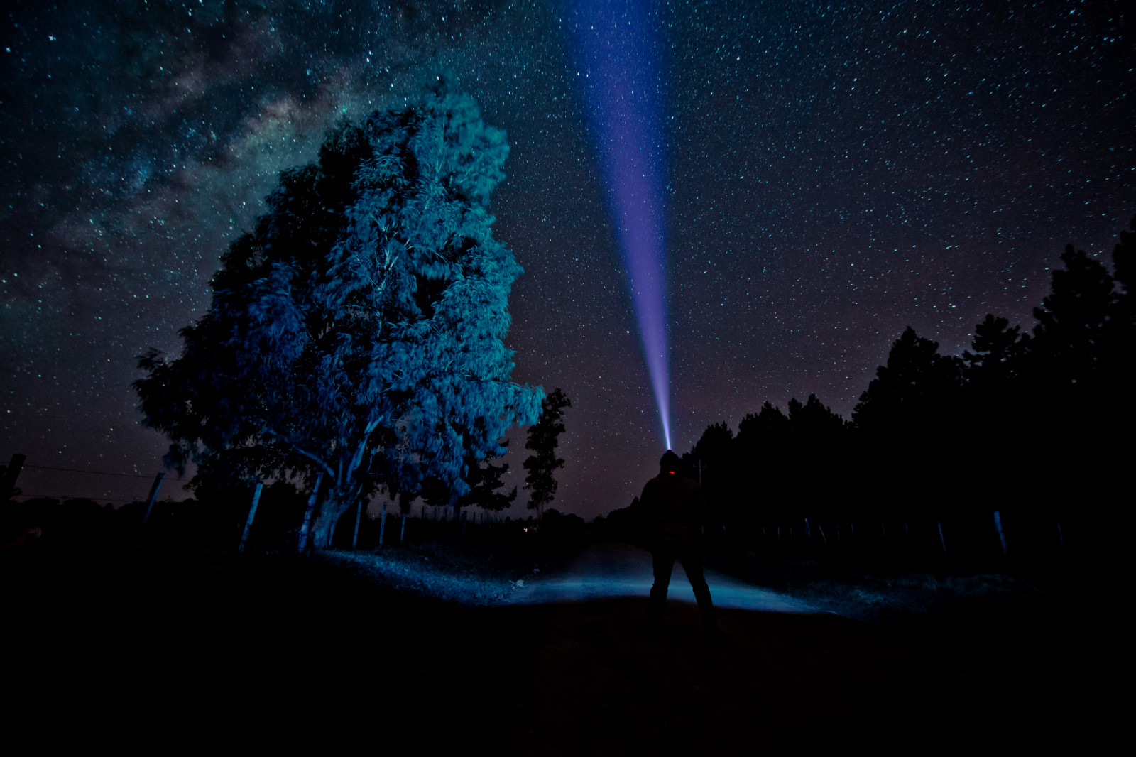 venkovský, cesta, hvězdy, noche, noční scéna, nightshot, camino, přes, cielo, estrellas, nocturna, mléčný, aire, libre, nebeský, StarryNight, mléčná dráha, lactea