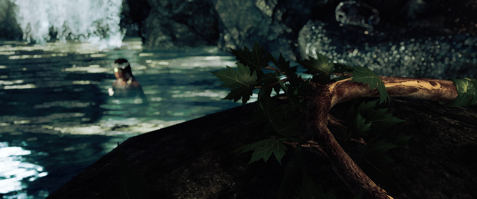 krajina, les, voda, Příroda, džungle, strom, rostlina, tma, fantazie, elf, Snímek obrazovky, bayou, videohry, Skyrim, počítač tapeta, screenshoty, prales, jev, modding, pcgaming, tetrodoxin, staré svitky, snapdragonenb