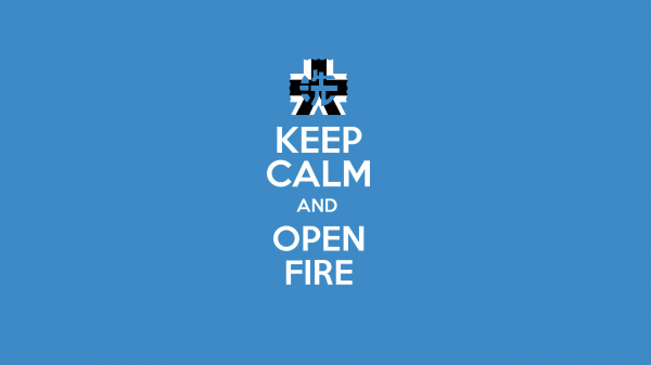 anime,Keep Calm and,minimalism,Girls und Panzer,blue,blue background