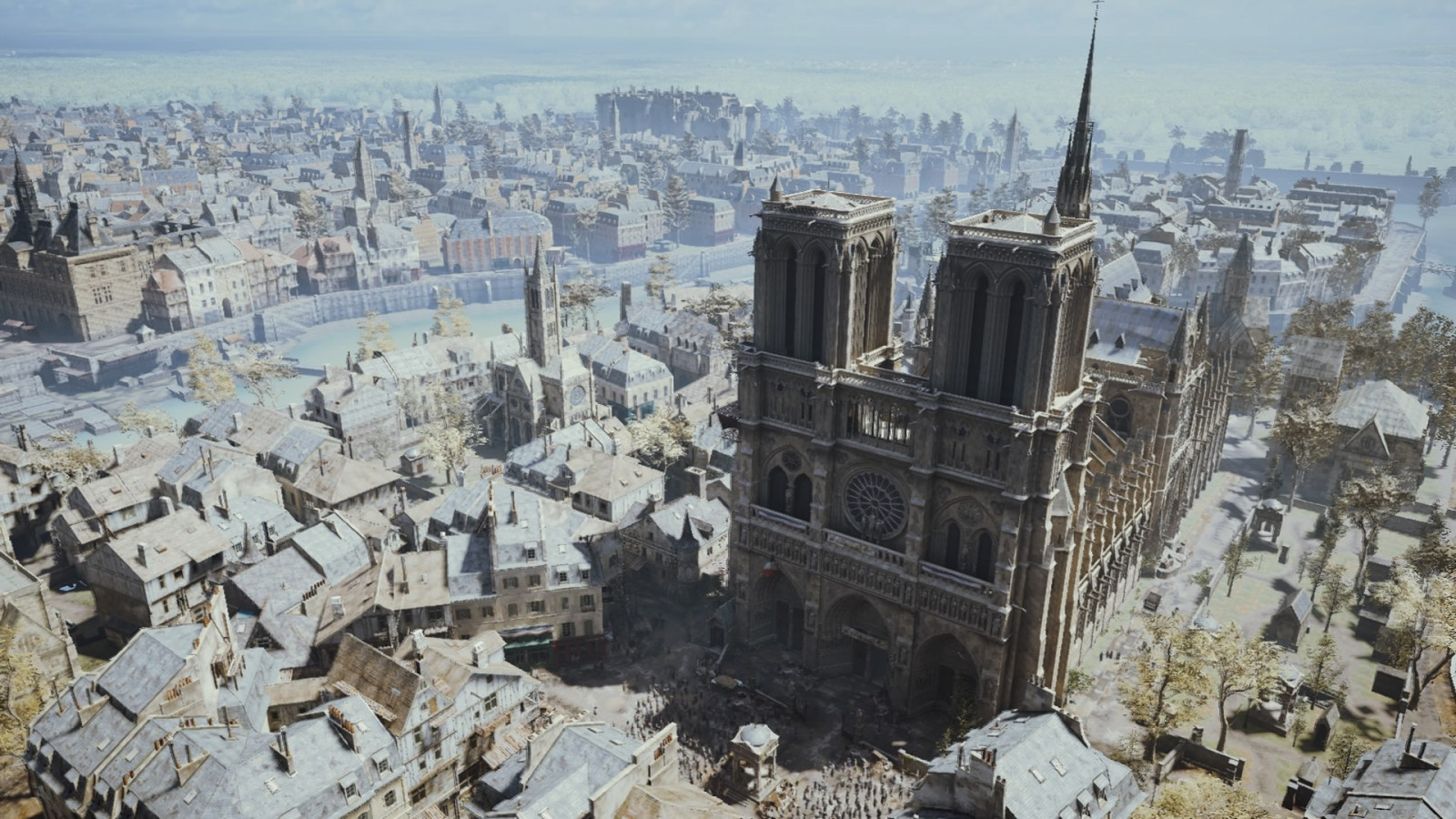 video games, city, town, Assassin's Creed, Paris, Assassin's Creed Unity, Mecca, landmark, ancient history, human settlement, aerial photography, historic site