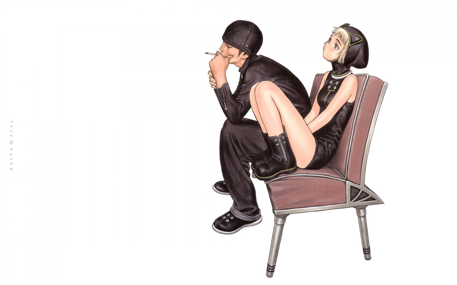 ภาพประกอบ, นั่ง, การ์ตูน, เก้าอี้, ตัวละครดั้งเดิม, Murata Range, เฟอร์นิเจอร์, ตำแหน่งของมนุษย์, ผลิตภัณฑ์