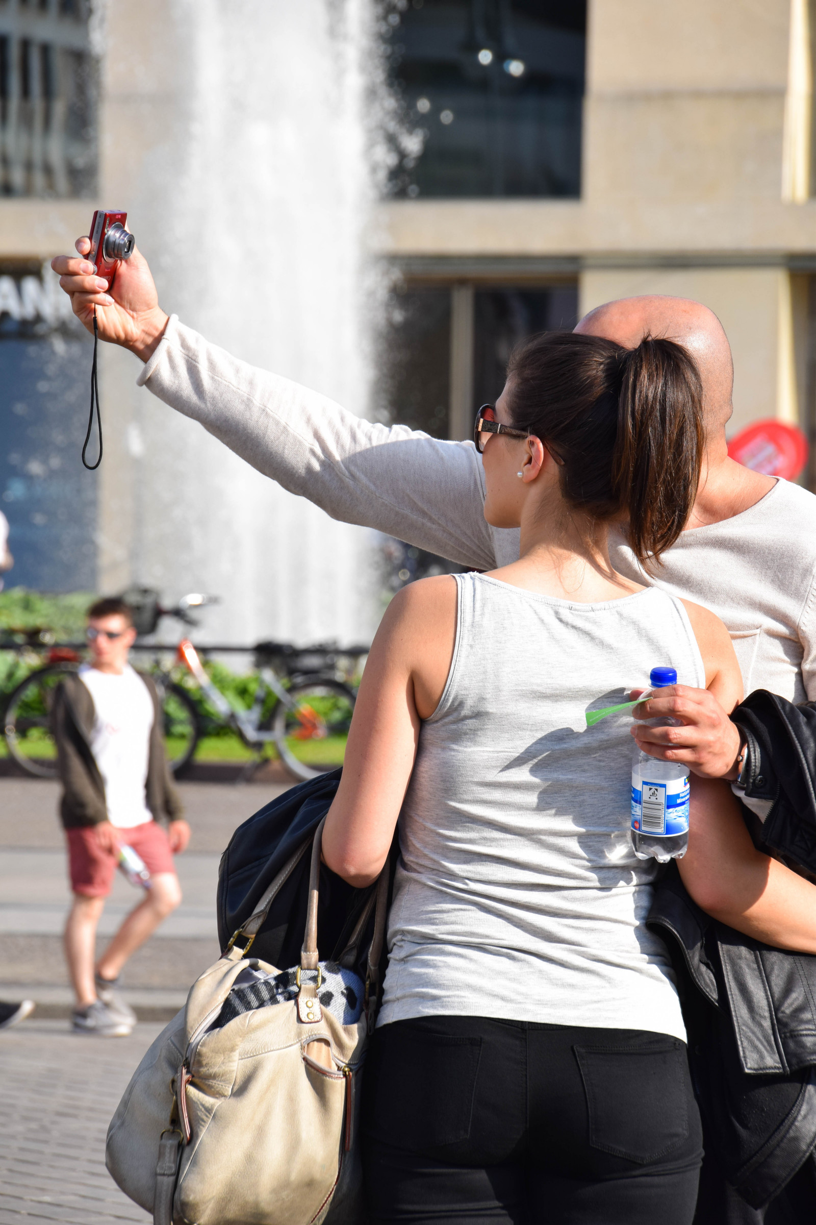 model, město, ulice, Německo, móda, Evropa, jaro, Berlín, krása, dáma, de, Street View, Německo, unterdenlinden, selfie, parizerplats, interakce