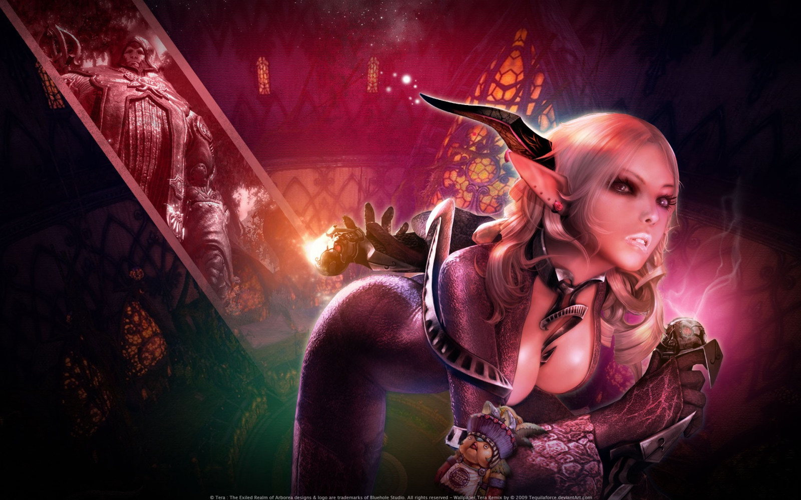 1920x1200 px, Castanic, hry, dívka, růžky, mMO, Tera, video, ženy